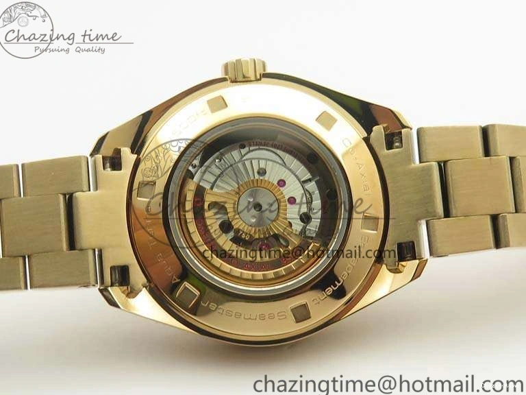 0418 Bright Aqua Terra Ladies 35mm RG V6F Best Edition Brown Dial On RG Bracelet A 8101